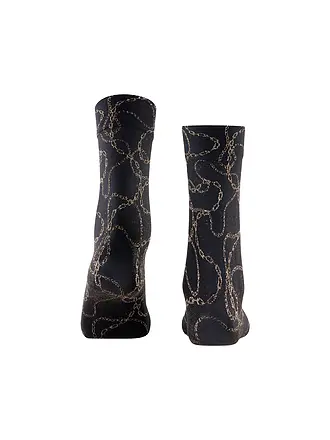 FALKE | Socquettes fines JEWEL CASE 30DEN noir/or | schwarz